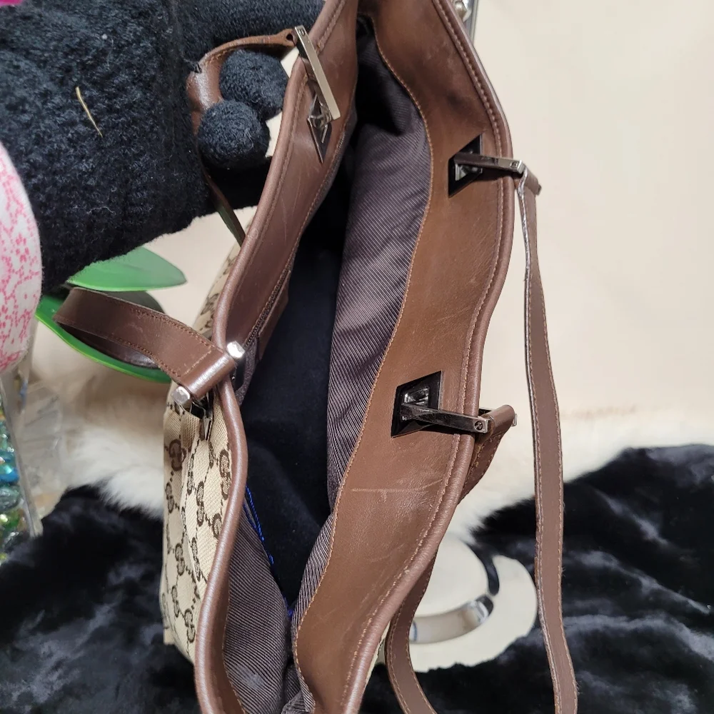 🛑SOLD🛑Gucci Beige and Brown Women's Tote Bag - Picture 3 of 9